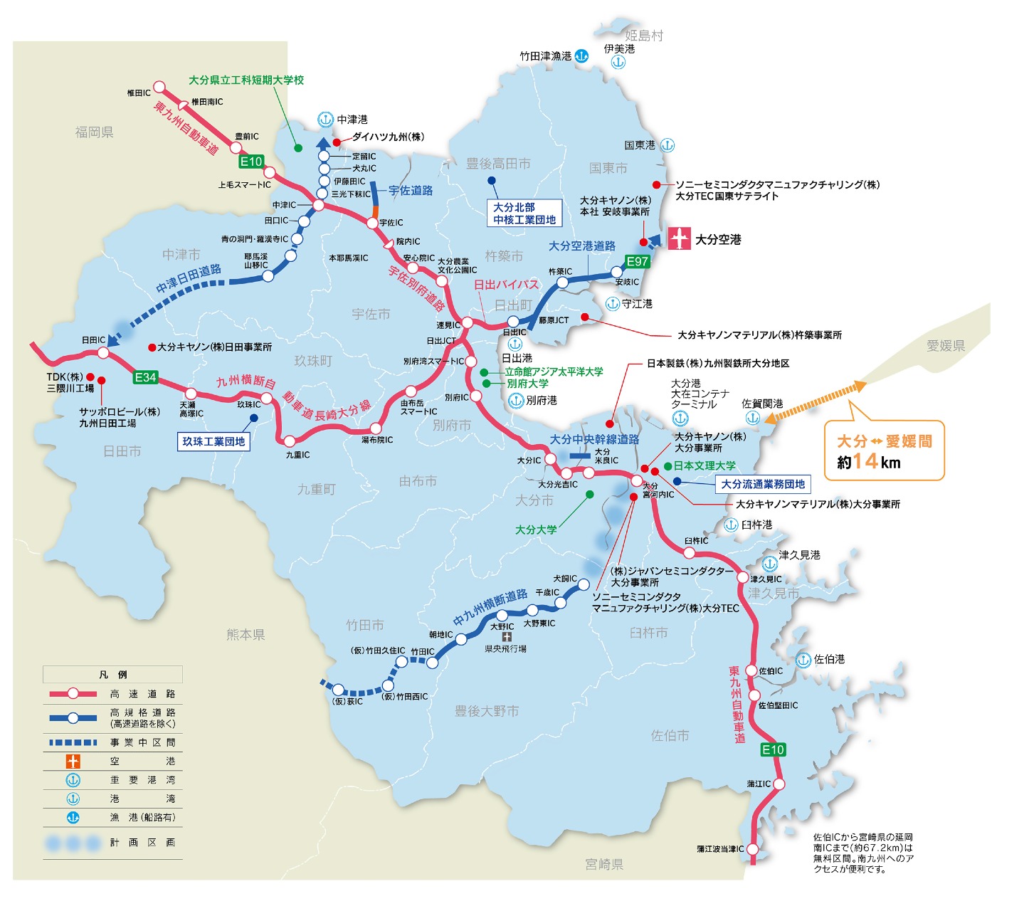 図表:高速交通体系図
